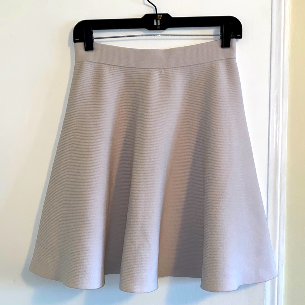 Rebecca Taylor Knit Flare Skirt Pearl Sz Small